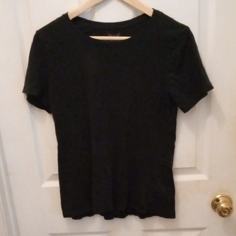 Faded Glory Black Fitted Short Sleeve Tee